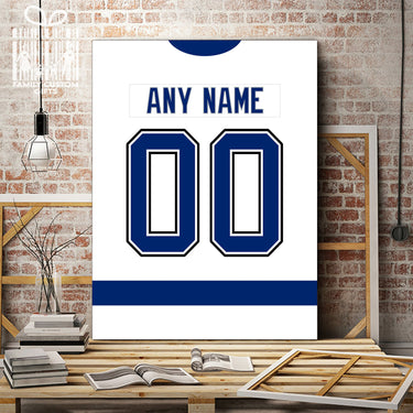 Tampa Bay Jersey Custom Canvas Print Wall Art for Boy Girl Men Women Hockey Personalized Canvas Art
